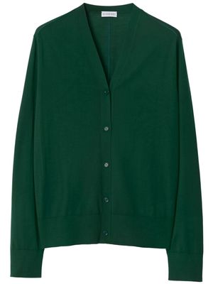 Burberry fine-knit wool cardigan - Green