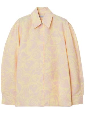 Burberry floral-print taffeta shirt - Pink