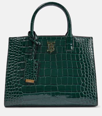 Burberry Frances Mini croc-effect leather tote bag