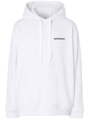 Burberry graphic-print cotton hoodie - White