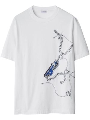 Burberry graphic-print cotton T-shirt - White