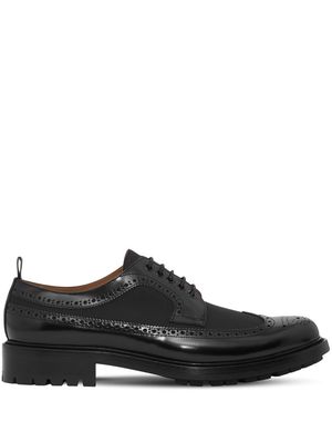Burberry grosgrain-panel Derby shoes - Black