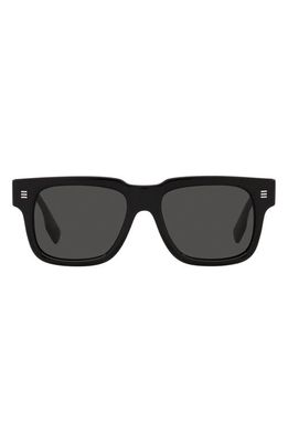 burberry Hayden 54mm Rectangular Sunglasses in Black