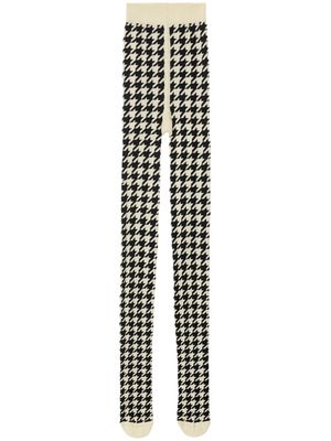 Burberry herringbone-print cotton-blend tights - Neutrals