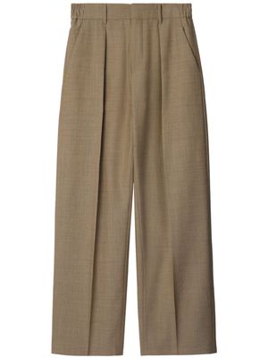 Burberry herringbone wool tailored trousers - Neutrals