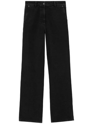 Burberry high-waist straight-leg trousers - Black