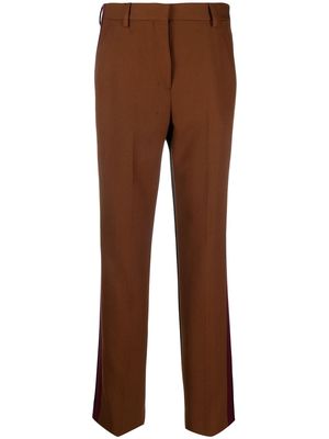 Burberry high-waist wool-blend trousers - Brown