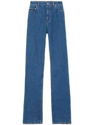 Burberry high-waisted straight-leg cotton jeans - Blue