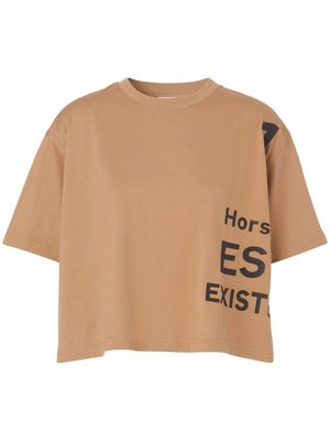Burberry Horseferry print cropped T-shirt - Neutrals