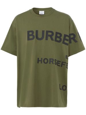 Burberry Horseferry print oversized T-shirt - Green