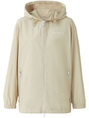 Burberry Horseferry Square-print hooded jacket - Neutrals