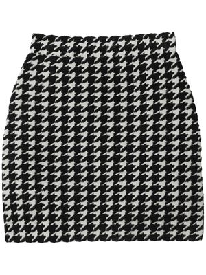 Burberry houndstooth-pattern mini skirt - Black