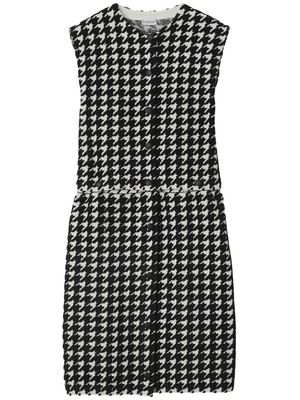 Burberry houndstooth-pattern sleeveless minidress - Black
