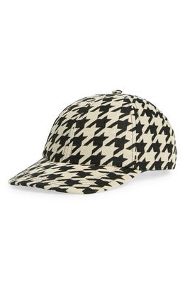 burberry Houndstooth Twill Baseball Cap in Ivy