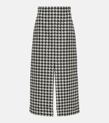 Burberry Houndstooth twill maxi skirt