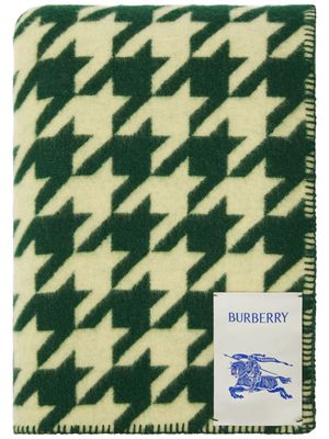Burberry houndstooth wool blanket - Green