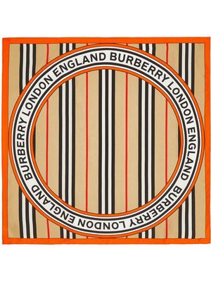 Burberry Icon stripe small square scarf - Neutrals