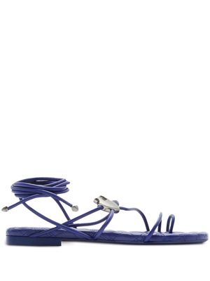 Burberry Ivy Shield leather sandals - Blue