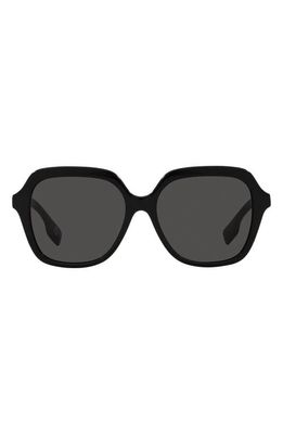 burberry Joni 55mm Square Sunglasses in Black