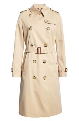 burberry Kensington Double Breasted Trench Coat in Honey