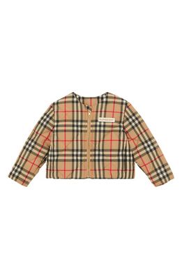 burberry Kids' Abigail Archive Check Quilted Puffer Jacket in Archive Beige Ip Chk