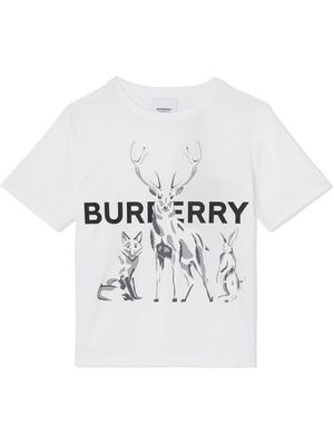 Burberry Kids Animal Kingdom-print T-shirt - White