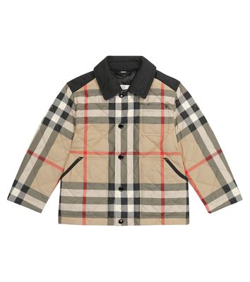 Burberry Kids Archive Check quilted jacket