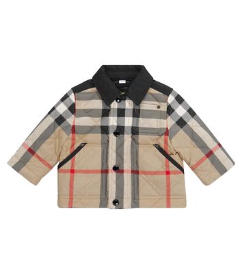 Burberry Kids Baby Archive Check quilted jacket