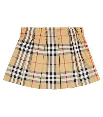 Burberry Kids Baby Burberry Check pleated cotton skirt