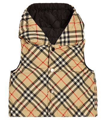 Burberry Kids Baby Burberry Check reversible puffer vest