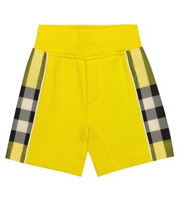 Burberry Kids Baby checked cotton shorts