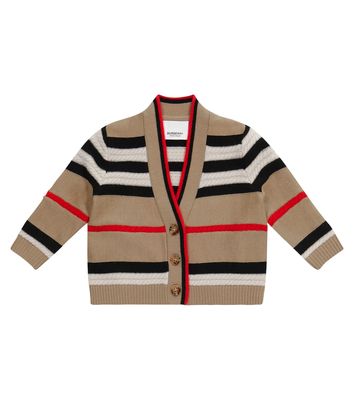 Burberry Kids Baby Icon Stripe wool and cashmere cardigan