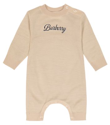 Burberry Kids Baby logo wool onesie