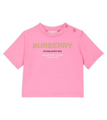Burberry Kids Baby printed cotton-blend T-shirt