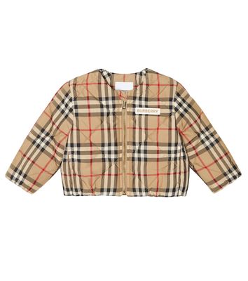 Burberry Kids Baby quilted check jacket