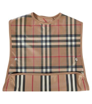Burberry Kids Baby Vintage Check coated cotton bib