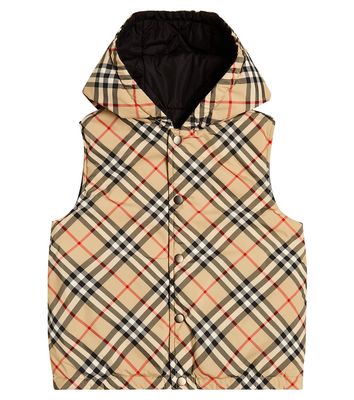 Burberry Kids Burberry Check reversible puffer vest