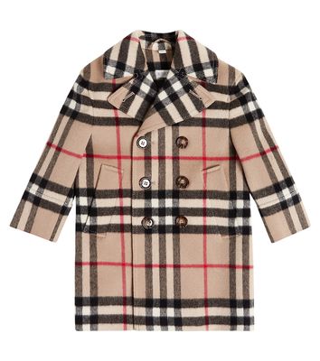 Burberry Kids Burberry Check wool and cashmere coat