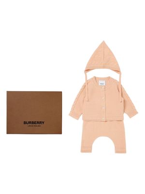 Burberry Kids cable-knit cashmere babygrow set - Neutrals