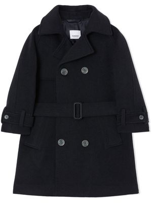 Burberry Kids cashmere belted trench coat - Black