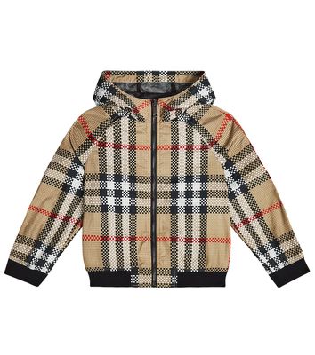 Burberry Kids Check hooded jacket