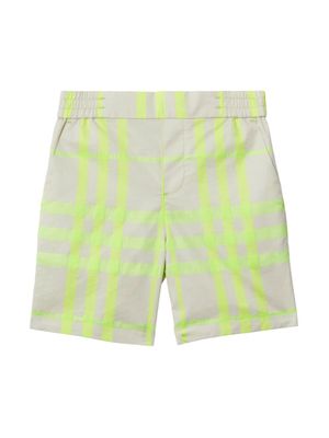 Burberry Kids check-pattern shorts - Neutrals