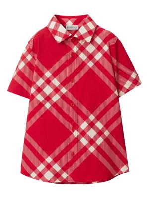 Burberry Kids check-print buttoned shirt - Red
