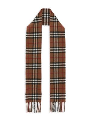 Burberry Kids check-print cashmere scarf - Brown