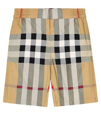 Burberry Kids Checked cotton shorts