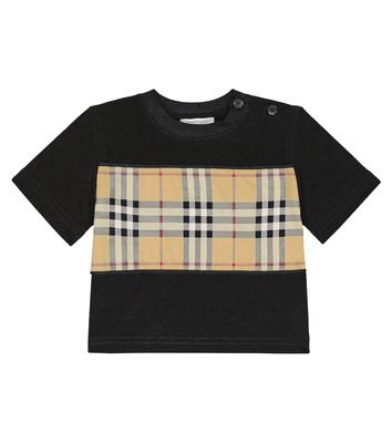 Burberry Kids Checked cotton T-shirt