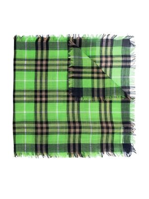 Burberry Kids checked scarf - Green