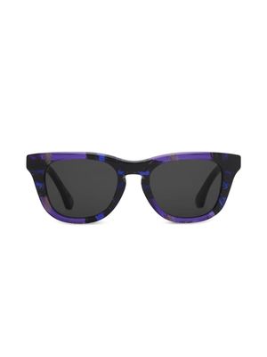 Burberry Kids checked square-frame sunglasses - Purple