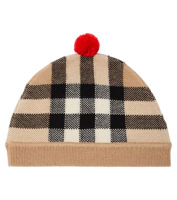 Burberry Kids Checked wool and cashmere beanie