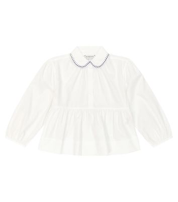 Burberry Kids Cotton-blend poplin blouse